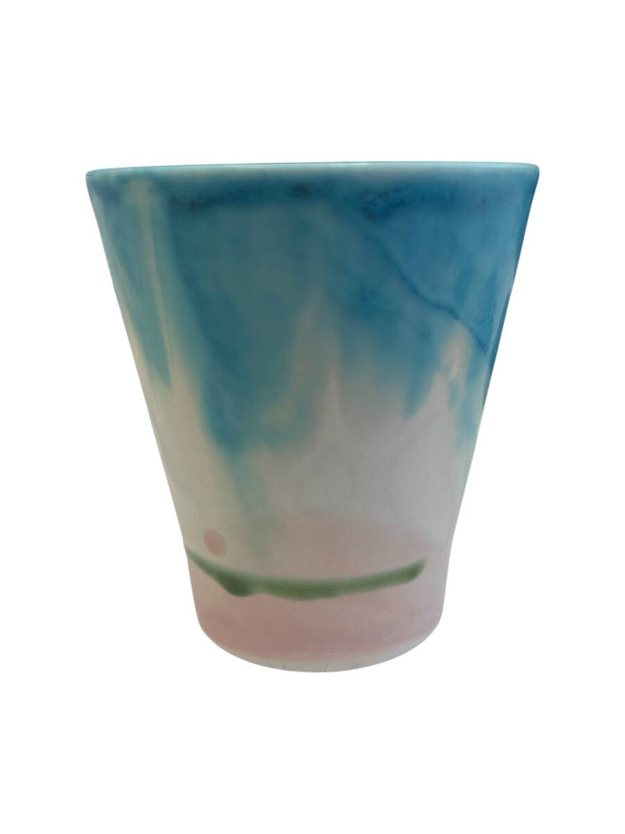 【未使用品】青と白のグラデーション マグカップ 陶芸家 松本昌樹氏 希少品 和モダン(FTH416FT)_画像2