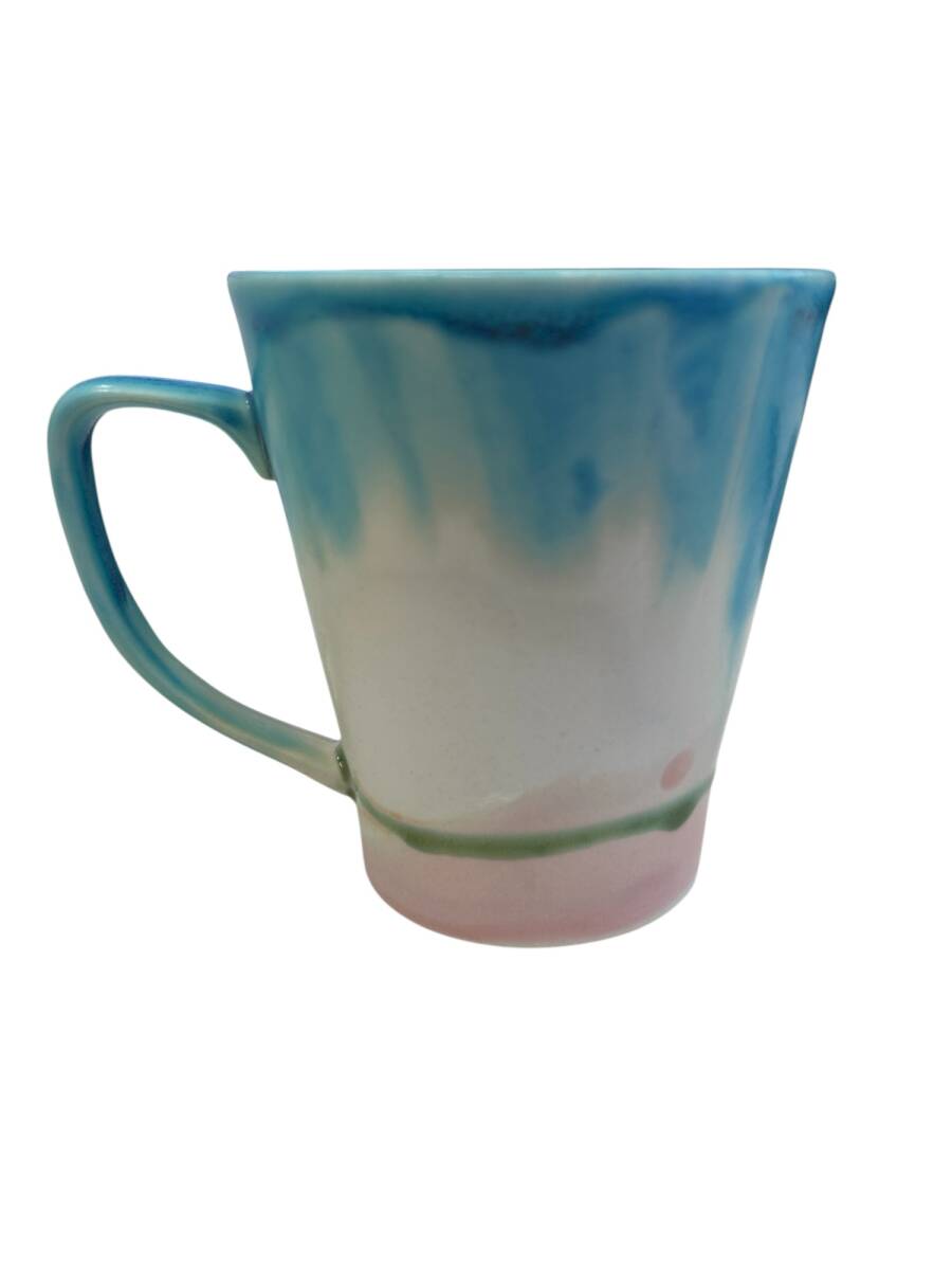 【未使用品】青と白のグラデーション マグカップ 陶芸家 松本昌樹氏 希少品 和モダン(FTH416FT)_画像4