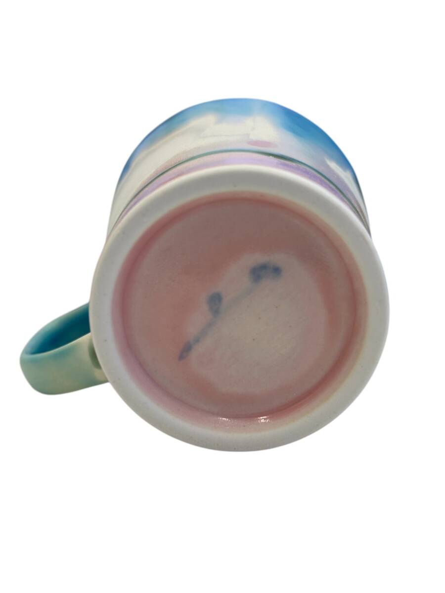 【未使用品】青と白のグラデーション マグカップ 陶芸家 松本昌樹氏 希少品 和モダン(FTH416FT)_画像6