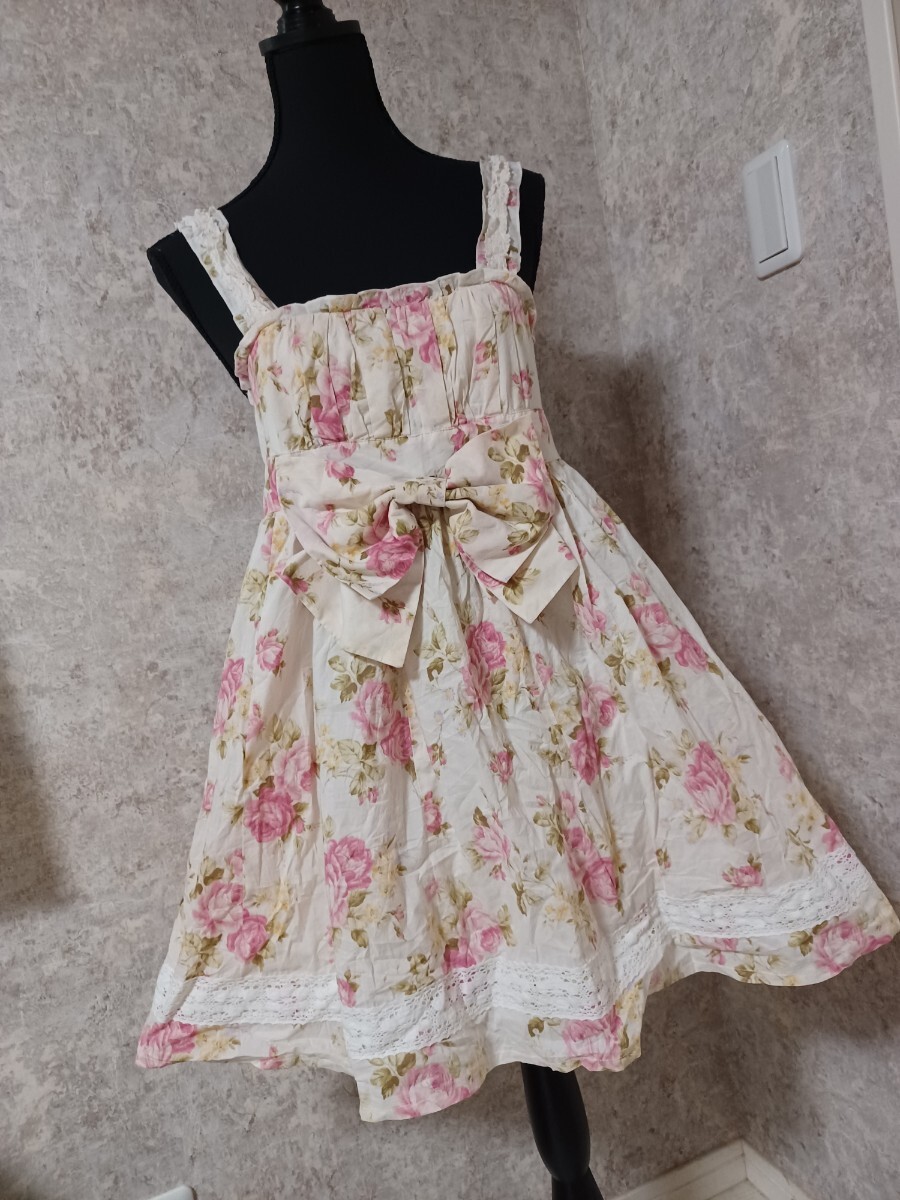 ‼️レア‼️訳あり‼️Liz Lisa フラワープリント キャミワンピース LIZ LISA リズリサ キャミワンピース(難あり)(ワンピース)|売買