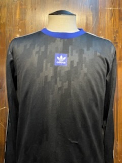 K495 メンズ Tシャツ adidas originals アディダス ロンT 長袖 プリント ブラック 黒 カットソー 柄 スポーツ / M 全国一律レターパック_画像6