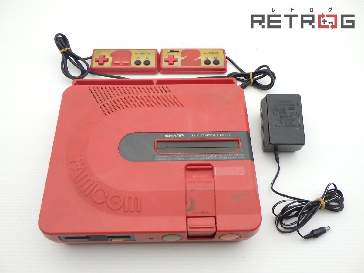 シャープ ツインファミコン AN-500R ジャンク ジャンク】ツインファミコン本体(赤:初期型/AN-500R