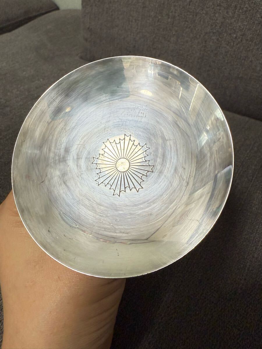 銀盃 銀製 シルバー 盃 銀杯 銀盃 純銀 1000 SILVER シルバー 刻印あり 68.4g 盃 純銀製