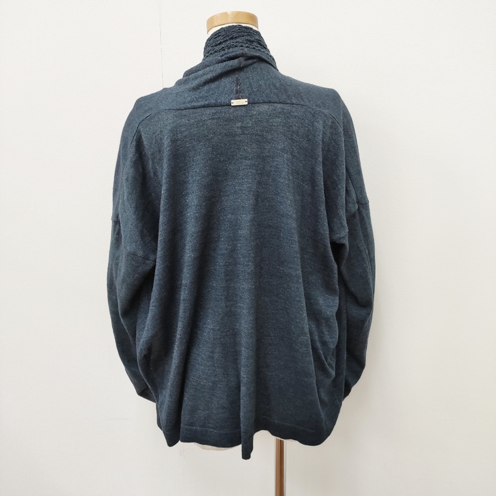 45R/45rpm インディゴ超ガーゼ×レースボレロ 羽織 サイズ3 カーディガン ネイビー フォーティーファイブアールピーエム 5-0711M 248123_画像2