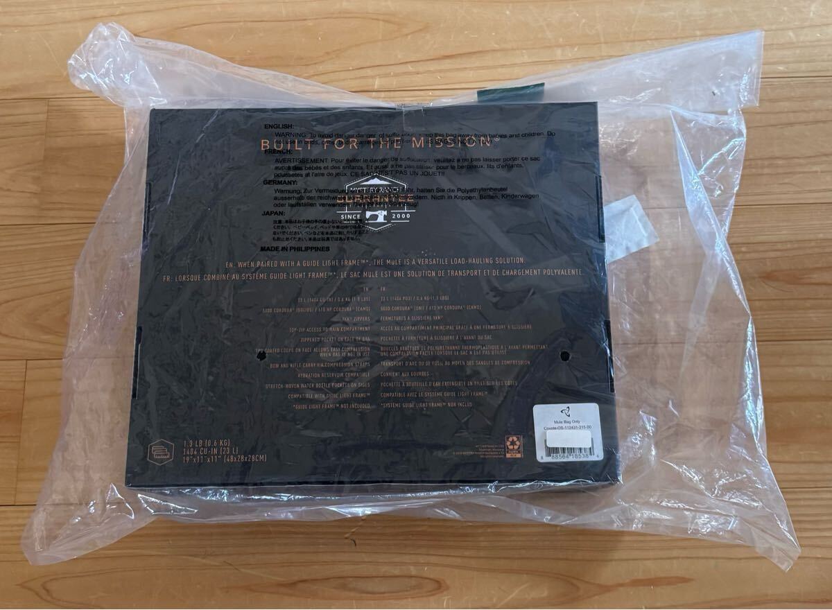 未開封 ミステリーランチ ミュール バッグオンリー コヨーテ