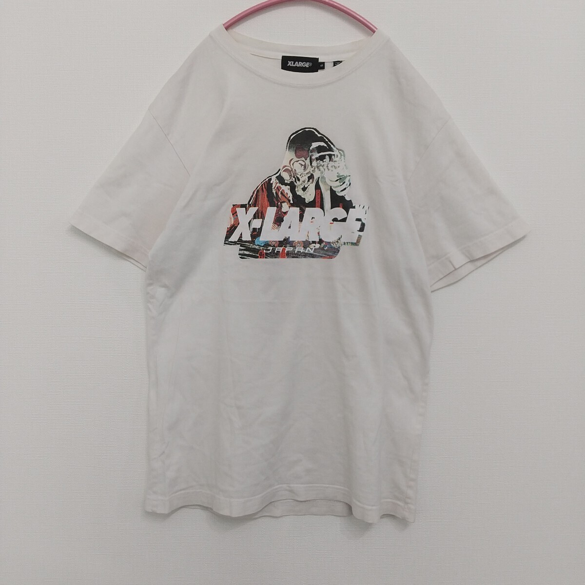 XLARGE エクストララージ 半袖 Tシャツ ホワイト ピザ 165】XLARGE エクストララージ Tシャツ 半袖Tシャツ クルー