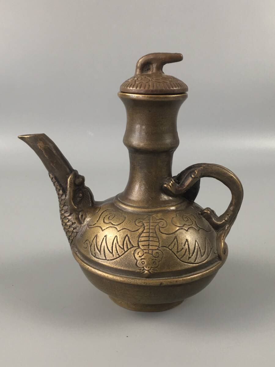 三足 香炉 大明萬暦年製 古玩 龍 赤絵 香道具