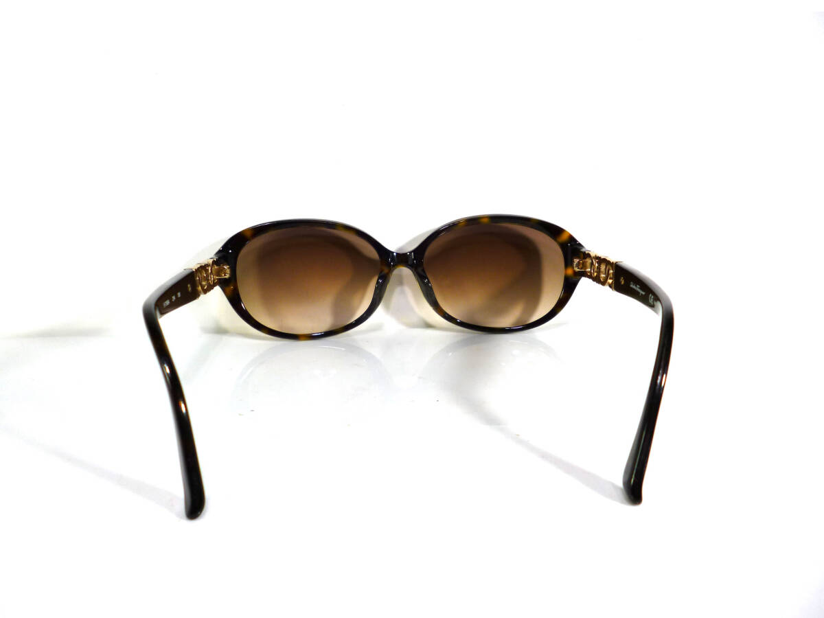 FERRAGAMO★素敵!Gancini ボストンフレームサングラス 美品 SalvatoreFerragamo/フェラガモ ガンチーニ ブラウン