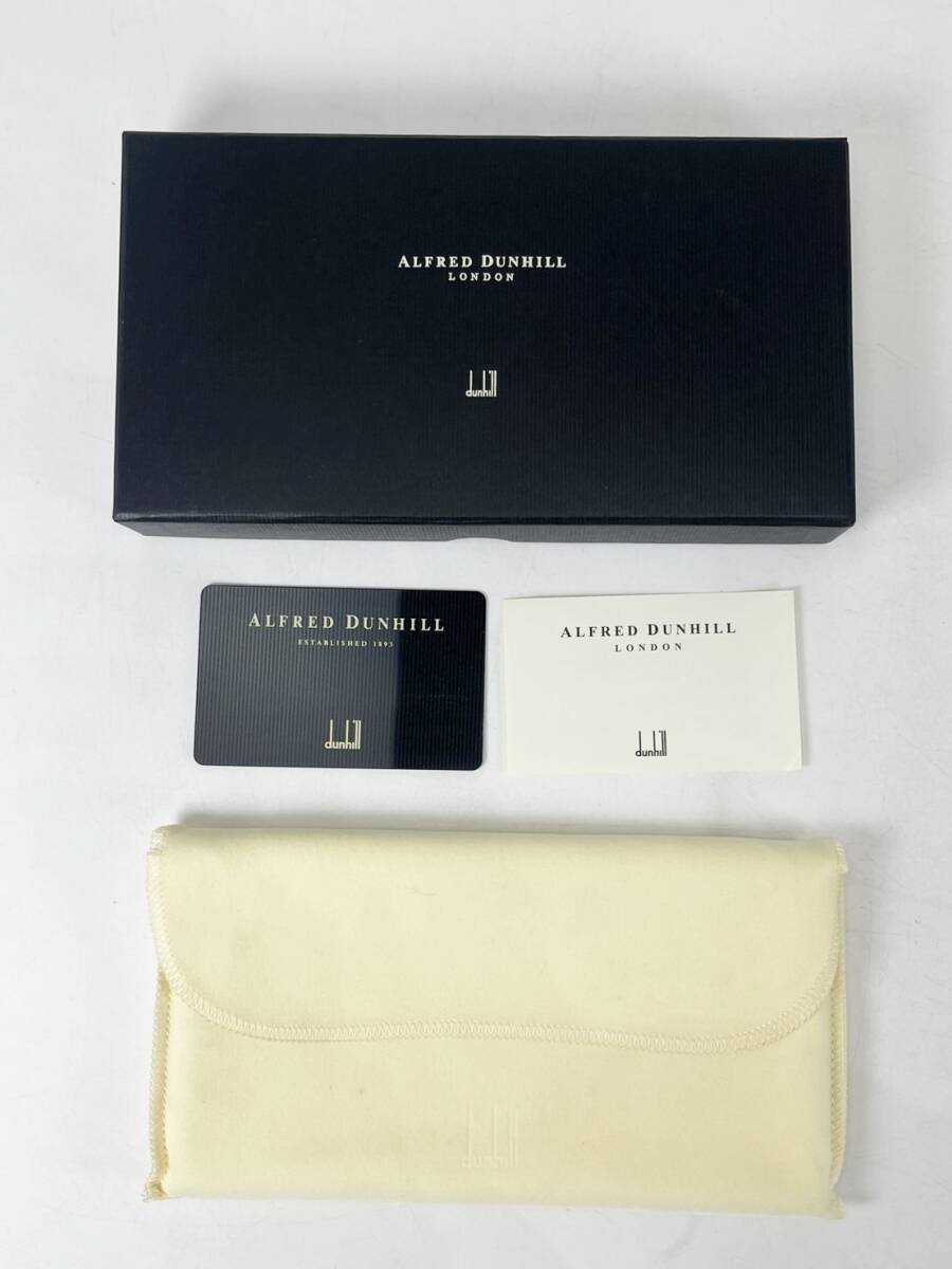 【未使用】【美品】【dunhill】オーストリッチレザー ブラック 長財布 未使用 箱あり 1円~ dunhill ダンヒル 財布 長財布 黒 ブラック