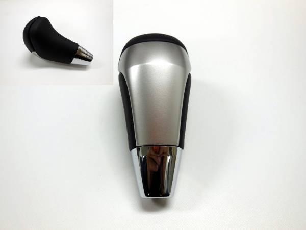 【新品】60系 ハリアー用　トヨタ純正 シフト ノブ　コンビ カラー　AT車用　シフト レバー　他車流用に☆　レザー＆シルバー　オートマ_画像2
