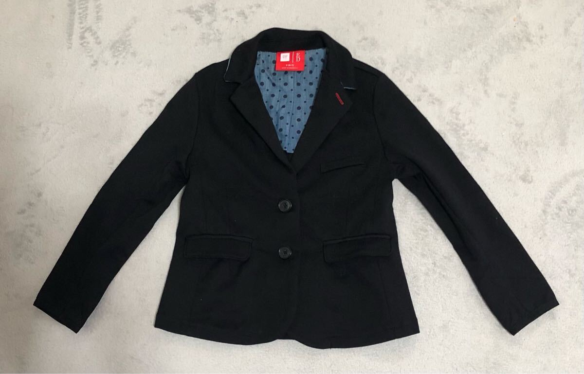 ギャップ/GAP/キッズ/子供服/男の子/女の子/男女兼用/黒/ジャケット/ブレザー/120㎝/Sサイズ/テーラード/ブラック/里地 水玉模様 ドット柄