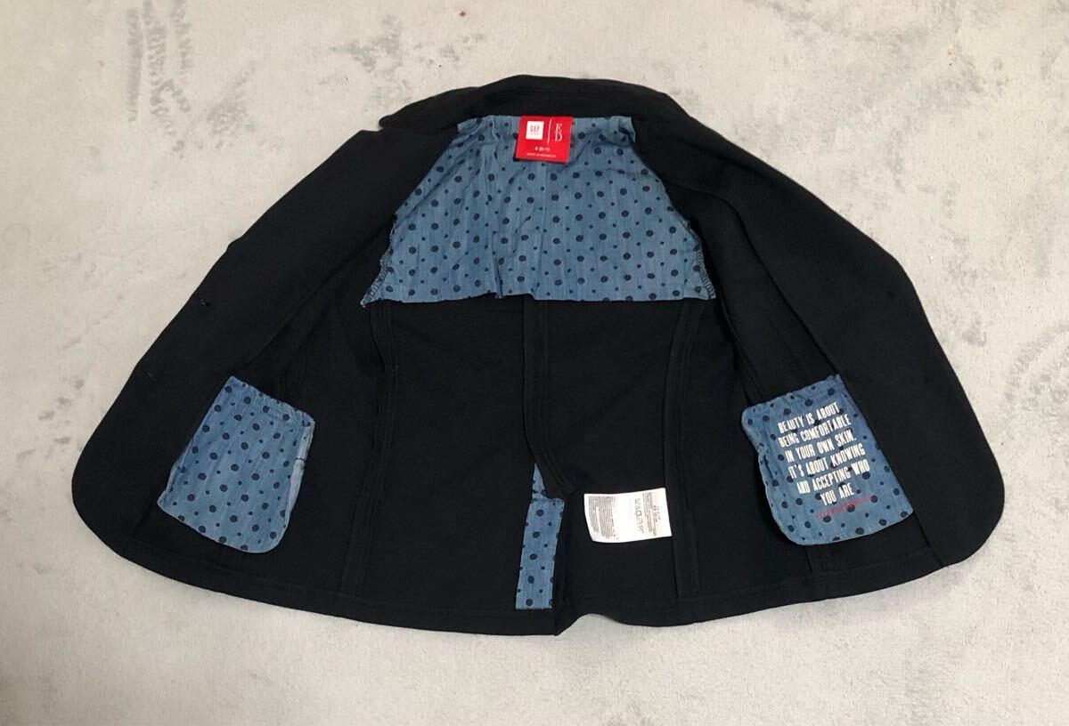 ギャップ/GAP/キッズ/子供服/男の子/女の子/男女兼用/黒/ジャケット/ブレザー/120㎝/Sサイズ/テーラード/ブラック/里地 水玉模様 ドット柄