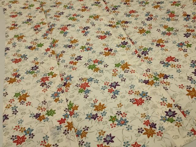 平和屋着物＊夏物　小紋　絽　草花文　正絹　逸品　AAAV9316jd_画像4