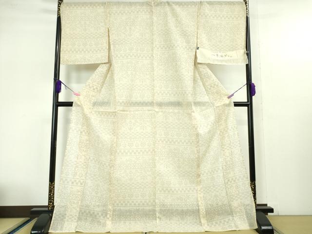 平和屋本店■極上　夏物　結城紬　夏結城　100亀甲　明石謹製　証紙付き　逸品　DZAA5531kh5