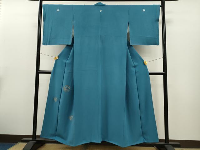 平和屋着物■豪華色留袖　作家物　総刺繍　流水草花文　金糸　正絹　逸品　CAAT0671dy_画像1