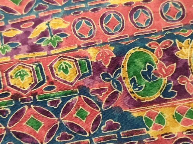 平和屋着物■上質な小紋　紬地　横段吉祥文　正絹　逸品　CAAT7845oy_画像1