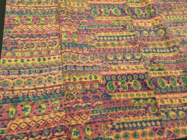 平和屋着物■上質な小紋　紬地　横段吉祥文　正絹　逸品　CAAT7845oy_画像4