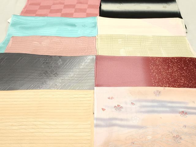 平和屋本店◆夏物　和装小物　帯揚げ10枚　逸品　未使用　DZAA10454kh5-ss