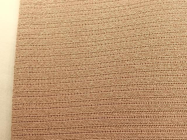 平和屋着物＊夏物　色無地　絽　水柿色　正絹　逸品　BAAT1203pk_画像7