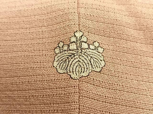 平和屋着物＊夏物　色無地　絽　水柿色　正絹　逸品　BAAT1203pk_画像8