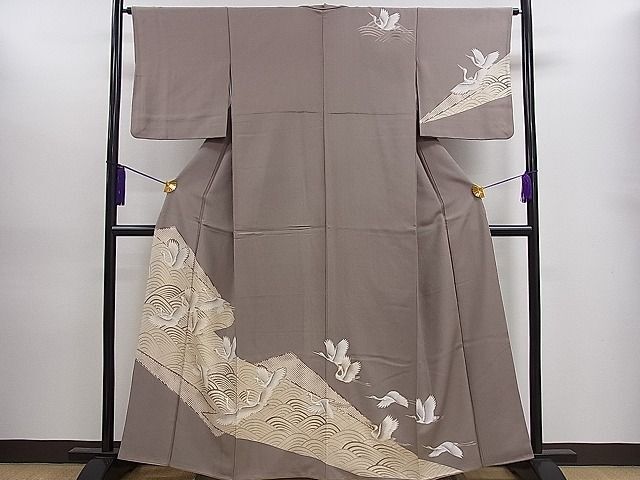 平和屋着物■訪問着　流水飛鶴文　金彩　逸品　CAAC7991ze_画像1
