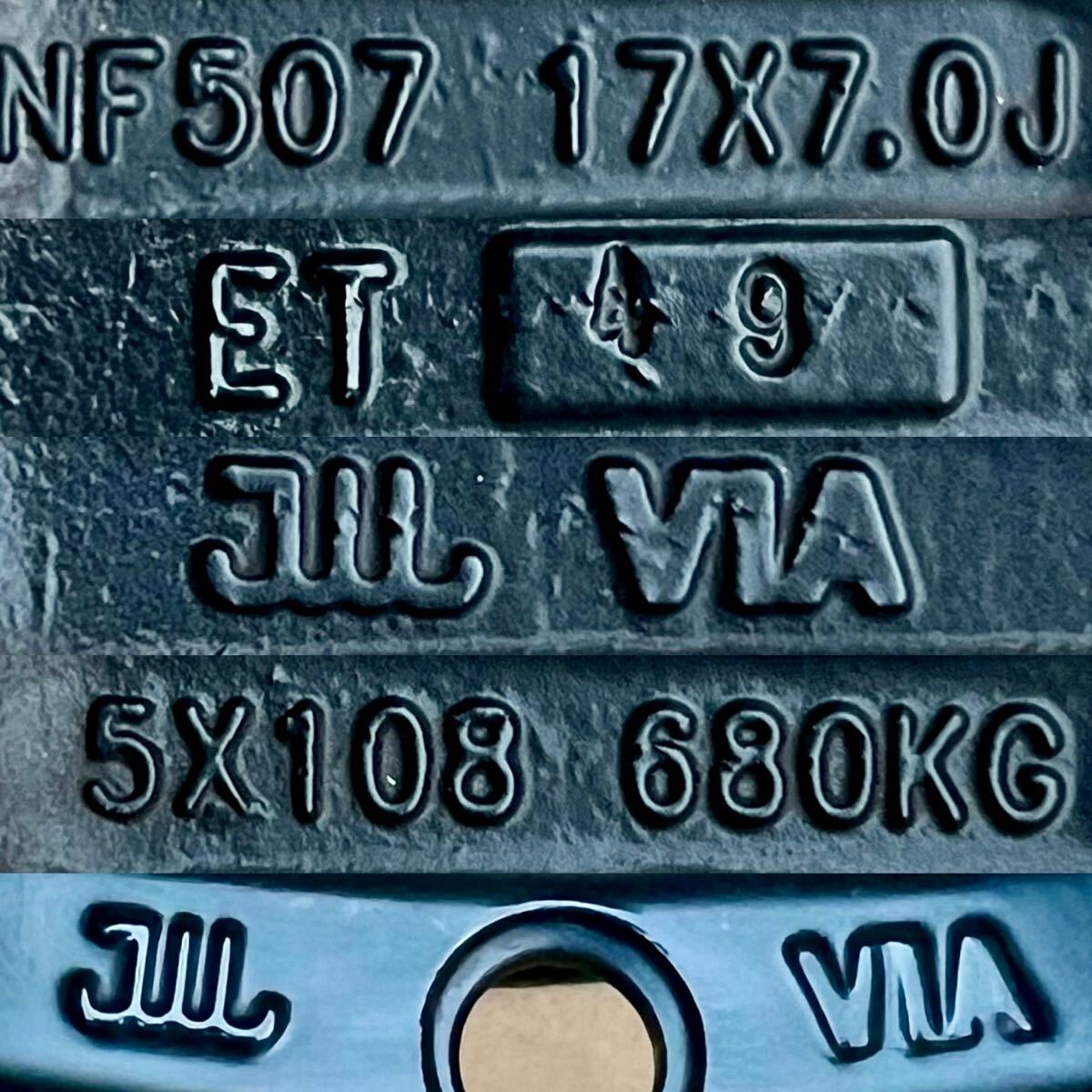 即決◆美品◆VOLVO ボルボ　XC40に使用　V40 V60 S60 V70 S80 XC60 VST Type- ST2 ホイール17インチ 4本セット◆7Jx17 +49 PCD108x5H◆_画像7