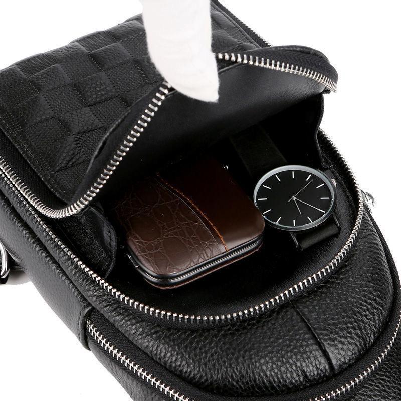 高級逸品 上質レザー 牛革 ショルダーバッグ 型押し本革 ボディバッグ 斜め掛け（左掛け、右掛け）軽量 通気性 メンズ_画像3