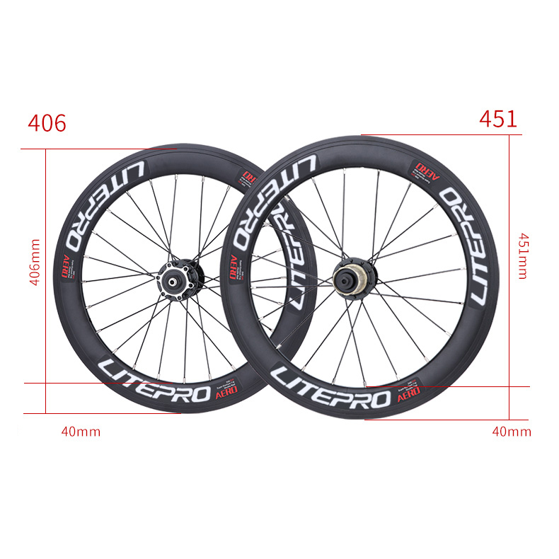 451 Vブレーキ 色指定可 Litepro 完組ホイール 前後セット クィックリリース 20インチ 折りたたみ自転車/ミニベロ_画像5