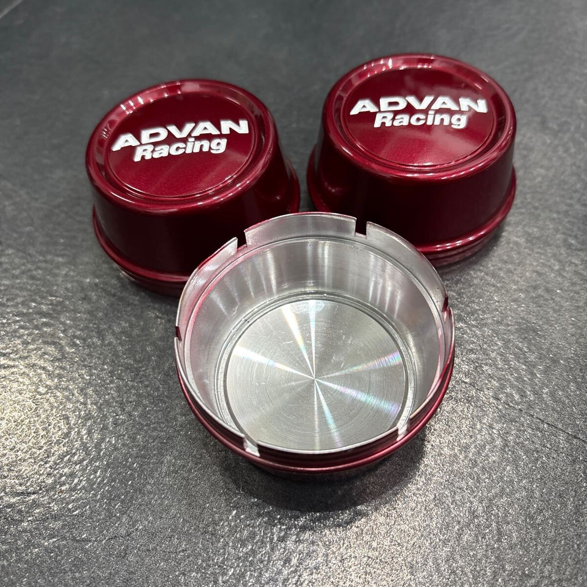 ADVAN Racing センターキャップ ハイ　キャンディレッド　アドバン　63mm_画像3