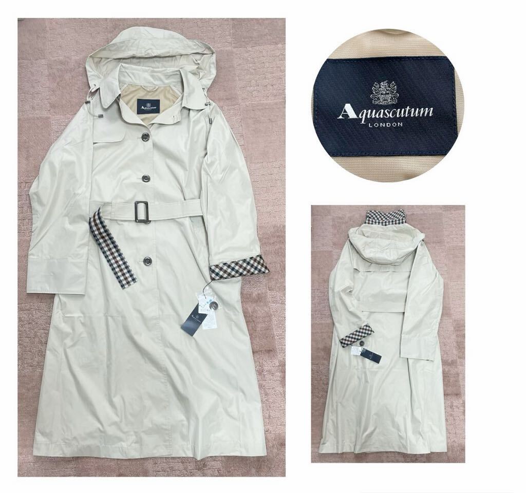  новый товар Aquascutum плащ непромокаемая одежда упаковочный пакет есть L размер тренчкот 
