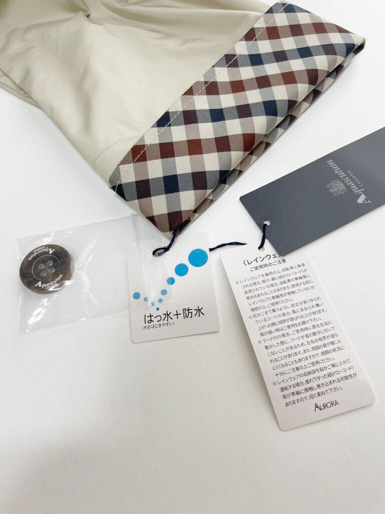  новый товар Aquascutum плащ непромокаемая одежда упаковочный пакет есть L размер тренчкот 