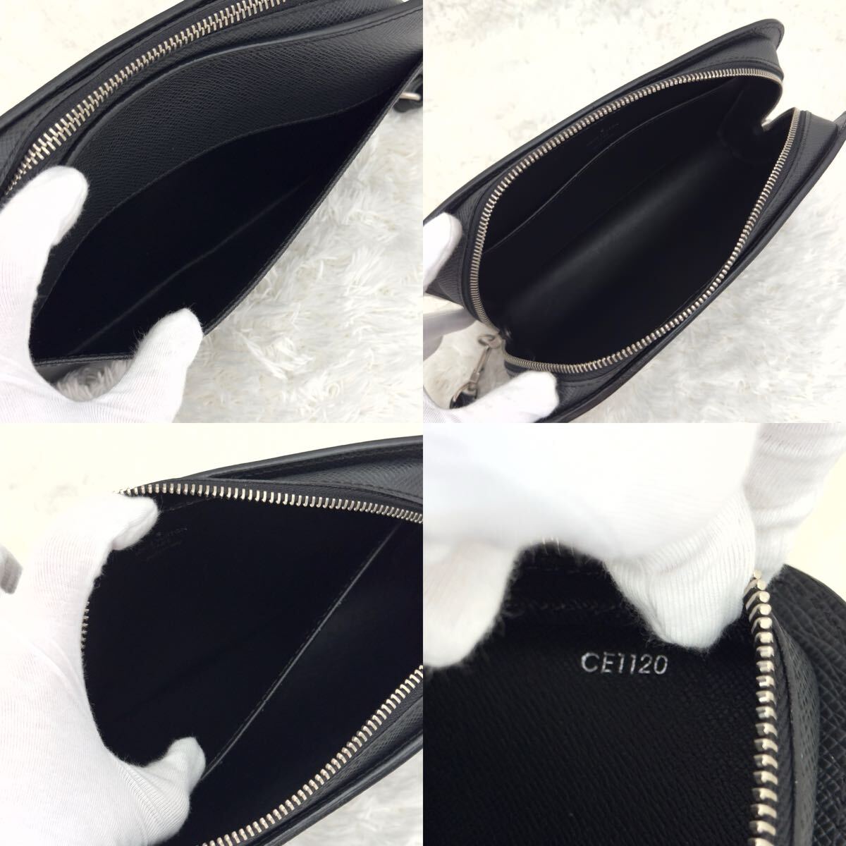 未使用保管品　LOUIS VUITTON ルイヴィトン　タイガ　バイカル　黒 未使用級 LOUIS VUITTON バイカル タイガ クラッチ セカンド