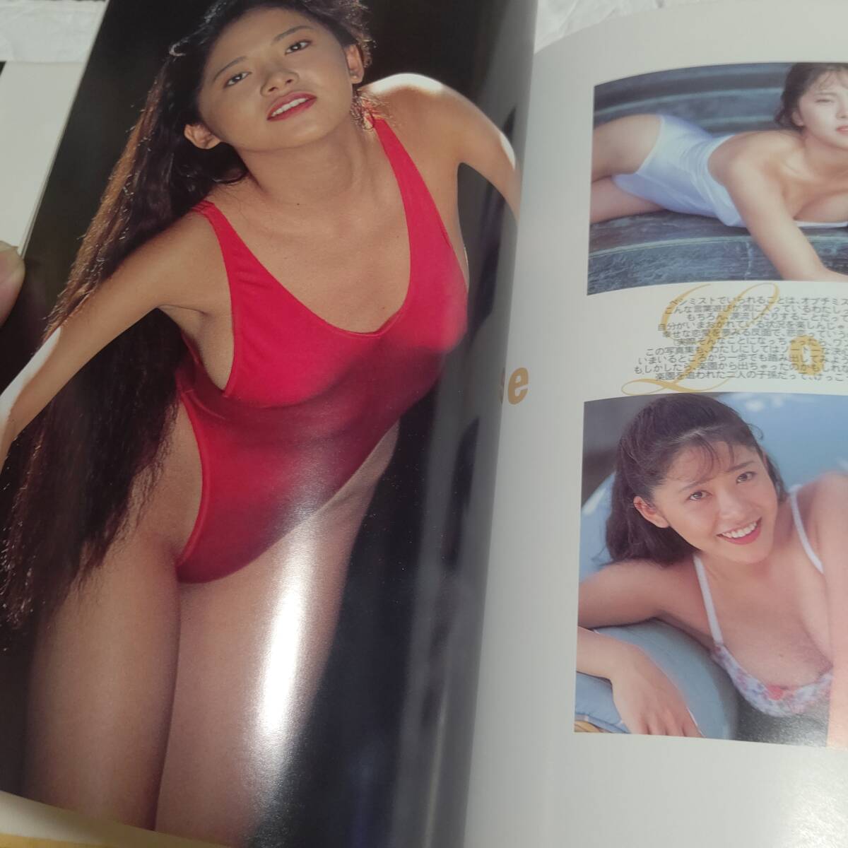 初版 金子恵実寫真集 失楽園 ポピンズ Tバック ハイレグ グラビア アイドル 水著 ビキニ 下著　