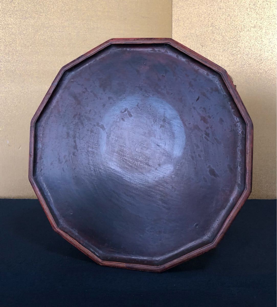 《R》李朝 ソバン 李朝膳 小盤 十二角膳 虎足 李朝家具　250714E2_画像3