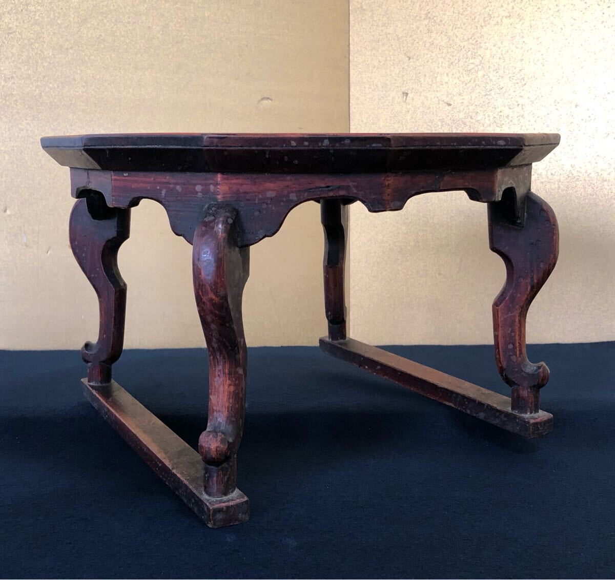 《R》李朝 ソバン 李朝膳 小盤 十二角膳 虎足 李朝家具　250714E2_画像8