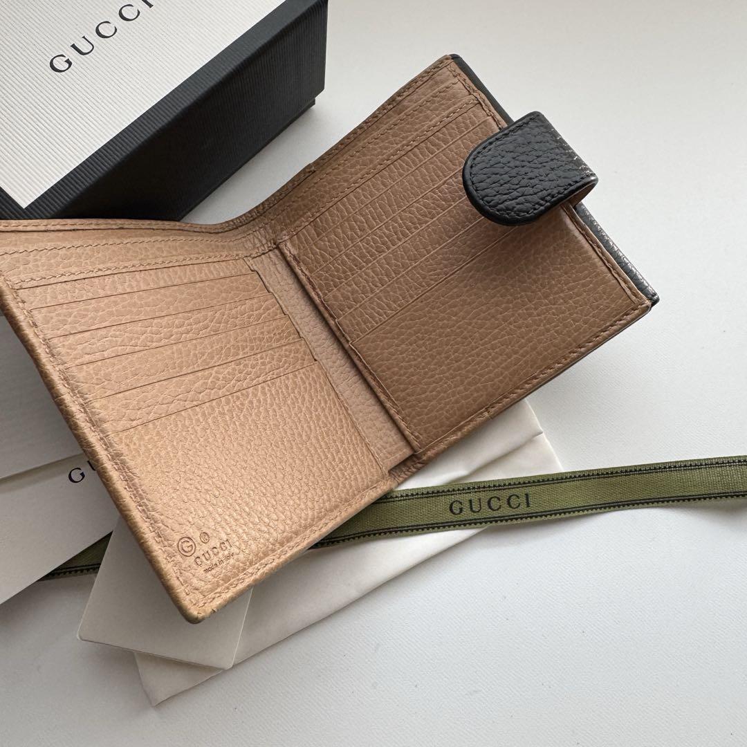 【美品】 820 GUCCI グッチ インターロッキング 2つ折り 財布 美品】 820 GUCCI グッチ インターロッキング 2つ折り 財布