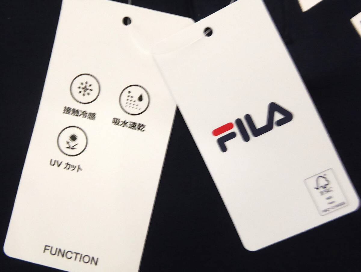 FILA GOLF フィラ ゴルフ 接触冷感 吸水速乾 UVカット ストレッチ 半袖ポロシャツ　2XL　紺　②_画像4
