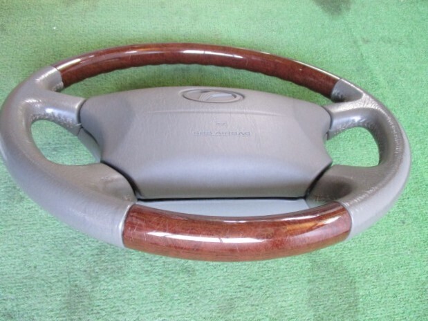 プログレ JCG10 ステアリング トリムFH05 ウッドコンビ レザー H16年 トヨタ ハンドル NC250 特別仕様車 プライムセレクション_画像3