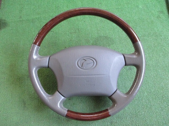 プログレ JCG10 ステアリング トリムFH05 ウッドコンビ レザー H16年 トヨタ ハンドル NC250 特別仕様車 プライムセレクション_画像1