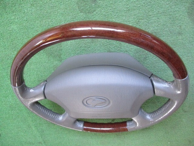 プログレ JCG10 ステアリング トリムFH05 ウッドコンビ レザー H16年 トヨタ ハンドル NC250 特別仕様車 プライムセレクション_画像2