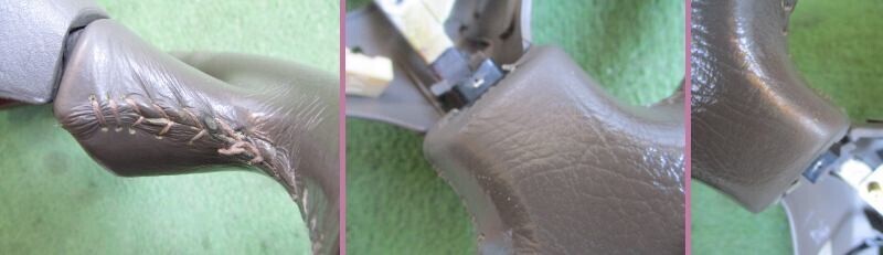 プログレ JCG10 ステアリング トリムFH05 ウッドコンビ レザー H16年 トヨタ ハンドル NC250 特別仕様車 プライムセレクション_画像5