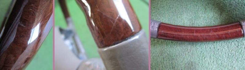 プログレ JCG10 ステアリング トリムFH05 ウッドコンビ レザー H16年 トヨタ ハンドル NC250 特別仕様車 プライムセレクション_画像6