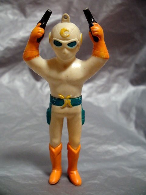 【中古品】月光仮面 当時物 フィギュア ソフビ ポピー Yahoo!オークション - 正義を愛する者 月光仮面 ② ポピー 当時