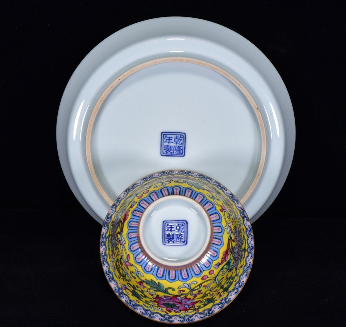 釉里红大碗 茶碗 中国古美術 清時代 長 28cm 釉里红大碗 茶碗 中国古美術 清時代 長 28cm 釉里红