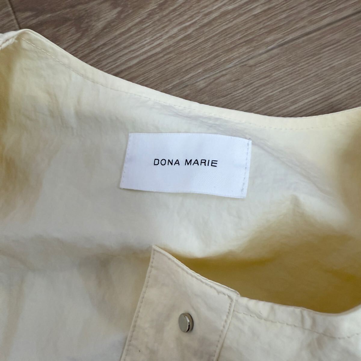 donamarie ドナマリー トレンチコート サイドライン ナイロン サイズ38 アイボリー 長袖_画像7