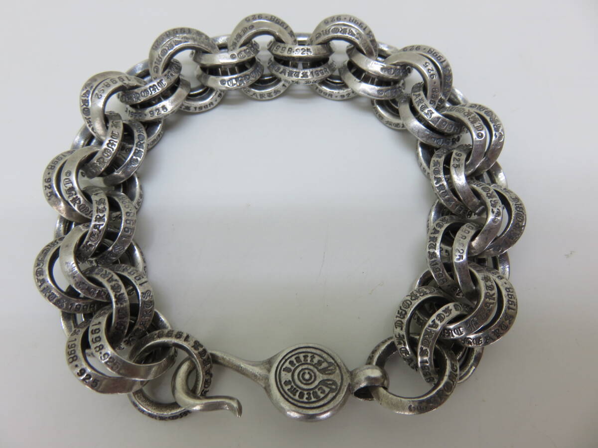 Chrome Hearts 925シルバーバングル 1998年製 Chrome Hearts DOUBLE B RING クロムハーツ ブレスレット ダブル
