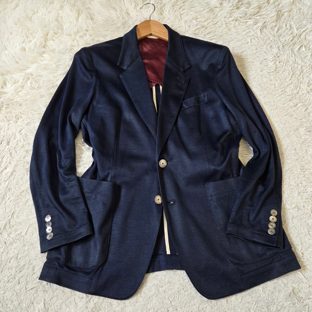 Paul Smith ポールスミス 紺ブレ銀ボタン リネンテーラードジャケット Paul Smith ポールスミス 紺ブレ銀ボタン リネンテーラード