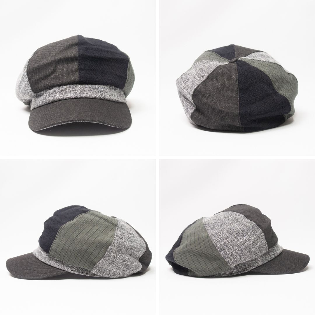 新品 SENSE OF GRACE パッチワークキャスケット ブラック_画像2