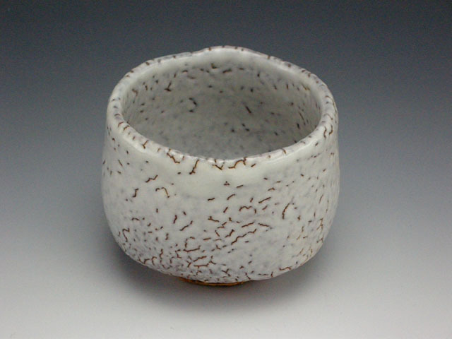 萩焼　ぐい呑み　松浦無元造 萩焼 松浦無元 作 鬼萩ぐい呑（白・特大）