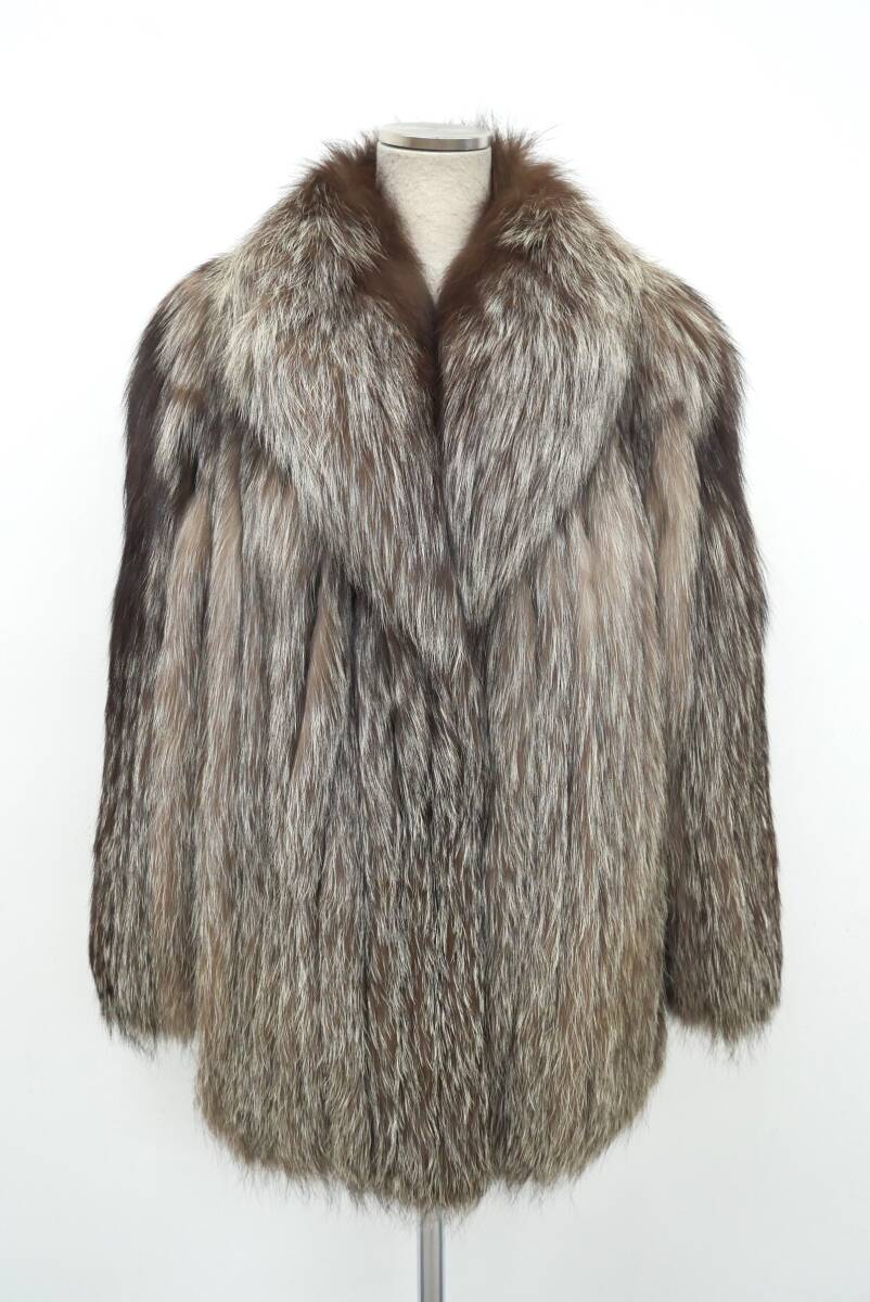 ☆シルバーフォックス☆ハーフコート☆着丈70cm☆